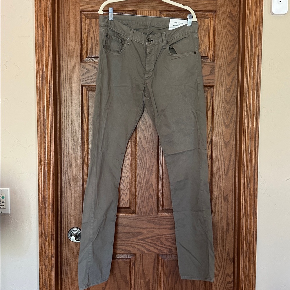 rag & bone Slim Leg Jeans in distressed gray